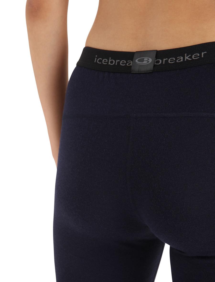 Icebreaker Merino 200 Oasis Thermal Női Leggings Sötétkék | HU 1549QMAZ